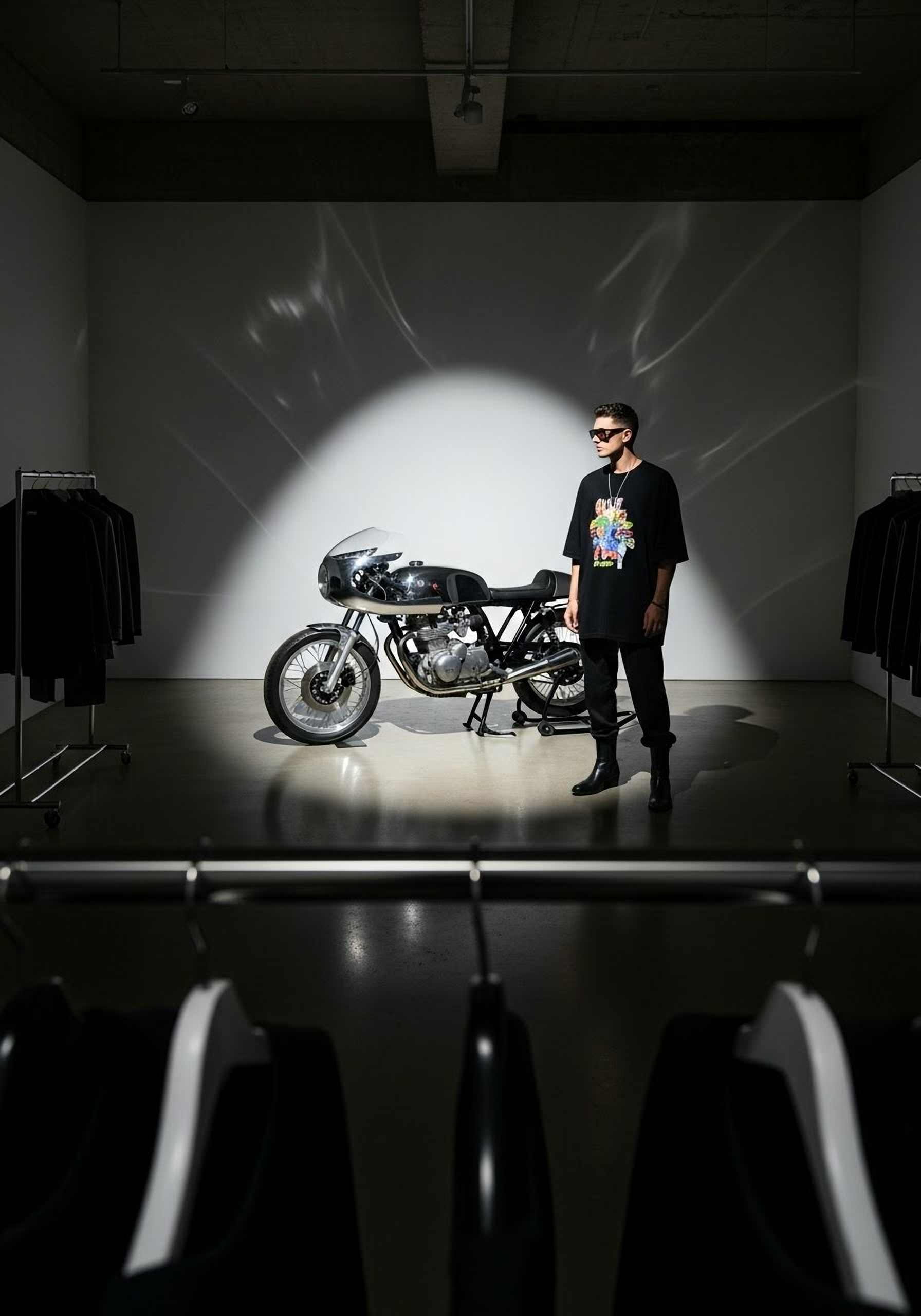 Flat lay of complete outfit